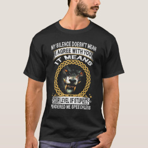 Camiseta Lobo Mi silencio no significa que esté de acuerdo 