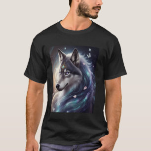 Camiseta Lobo Místico Arte de Animal Fantástico Animal Salv
