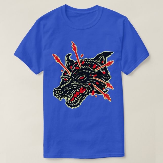 Camiseta lobo muerto (Diseño del anverso)