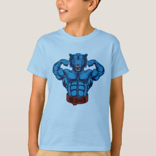 Camiseta lobo muscular azul