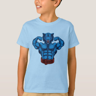 Camiseta lobo muscular azul