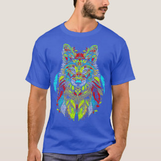 Camiseta Lobo nativo americano