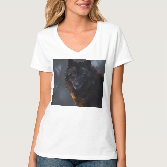Camiseta Lobo negro (Anverso)