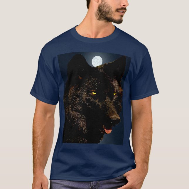 CAMISETA LOBO NEGRO (Anverso)