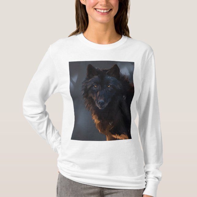 Camiseta Lobo negro (Anverso)