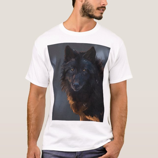 Camiseta Lobo negro (Anverso)