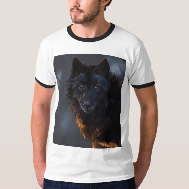 Camiseta Lobo negro (Anverso)