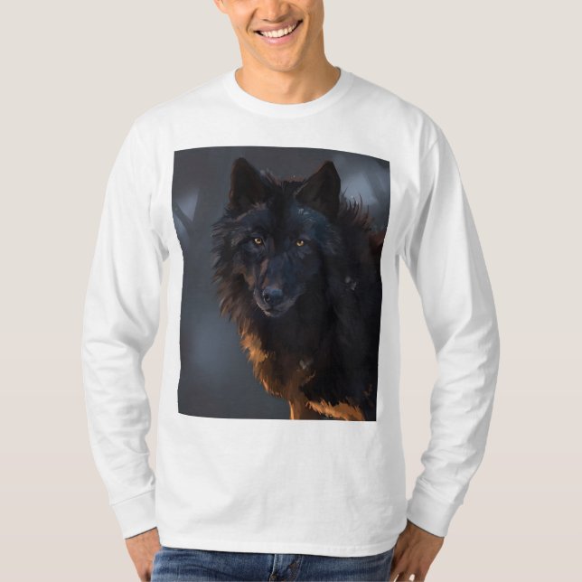 Camiseta Lobo negro (Anverso)