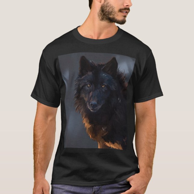 Camiseta Lobo negro (Anverso)
