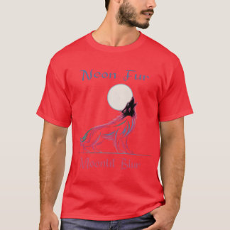 Camiseta Lobo Neón divertido