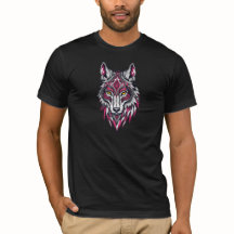 Lobo ornamental con patrones étnicos -estilo tatua