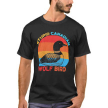 Lobo pájaro canadiense estúpido