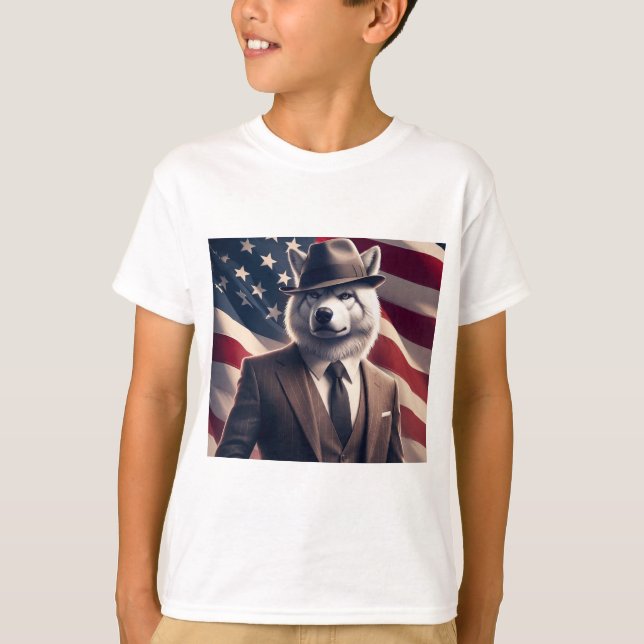 Camiseta Lobo Patriótico   (Anverso)