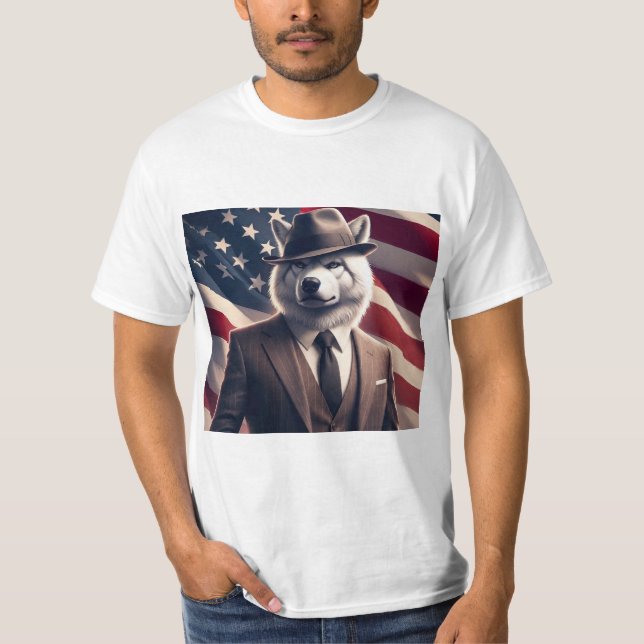 Camiseta Lobo Patriótico (Anverso)
