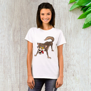 Camiseta Lobo personalizado con expresión falsa