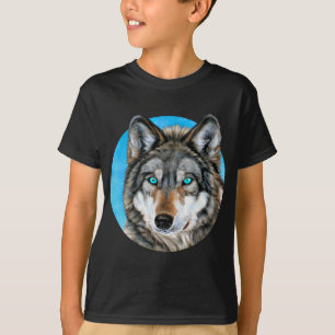 Camiseta Lobo pintado (ojos azules)