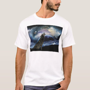 Camiseta Lobo que grita en la luna