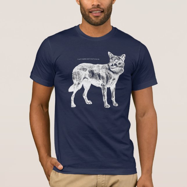 Camiseta Lobo sarcástico "que no puedo explicar y no (Anverso)