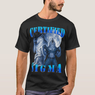 Camiseta Lobo Sigma Certificado Divertido Lobo Meme Conjunt