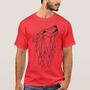 Camiseta Lobo silvestre geométrico