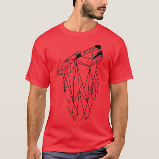 Camiseta Lobo silvestre geométrico