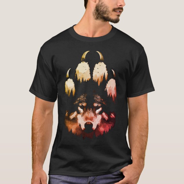 Camiseta Lobo Solitario. Alma Salvaje (Anverso)