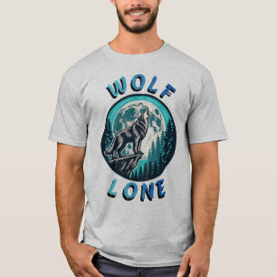 Camiseta Lobo Solitario Aullando a la Luna
