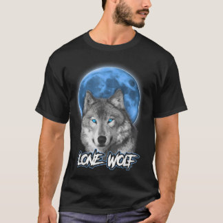 Camiseta Lobo solitario aullando en regalo divertido de lun