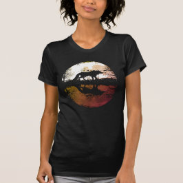 Camiseta Lobo solitario bajo la luna llena