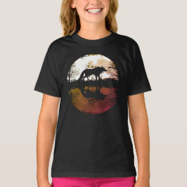 Camiseta Lobo solitario bajo la luna llena