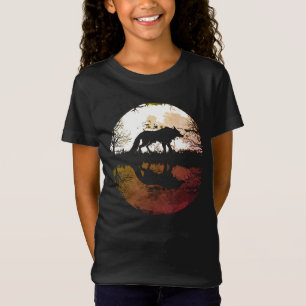 Camiseta Lobo Solitario Bajo la Luna Llena