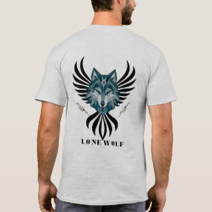 Camiseta Lobo Solitario – Cabeza de Lobo Geométric