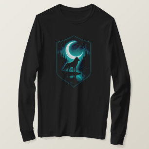 Camiseta Lobo solitario místico por río Moonlit   SOLO EN N