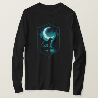 Camiseta Lobo solitario místico por río Moonlit | SOLO EN N
