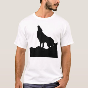 Camiseta Lobo solitario parado en una colina