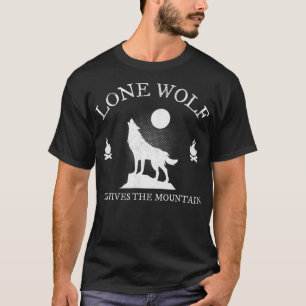 Camiseta Lobo solitario sobrevive a la silueta de los lobos