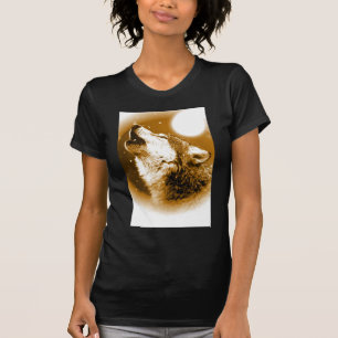 Camiseta Lobo solo que grita en la luna