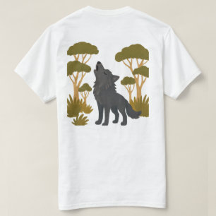 Camiseta Lobo Stay Wild Stay Free – Arte de Línea 