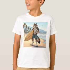 Camiseta Lobo surfista  