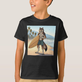 Camiseta Lobo surfista  
