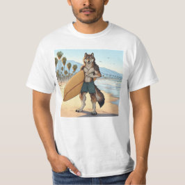 Camiseta Lobo surfista
