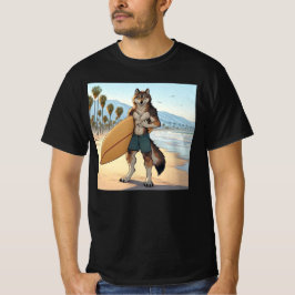 Camiseta Lobo surfista