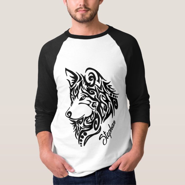 Camiseta Lobo Tribal (Anverso)