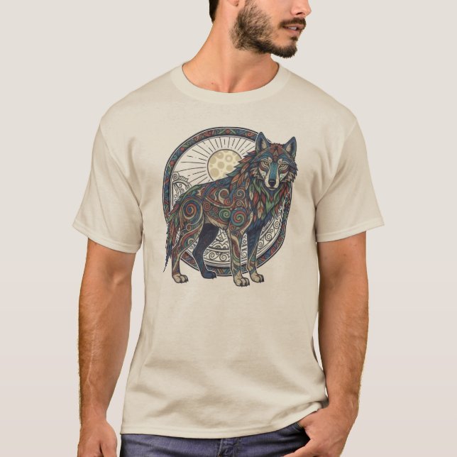 Camiseta Lobo Tribal (Anverso)