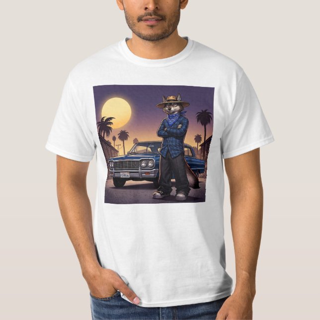 Camiseta Lobo Y Lowrider (Anverso)