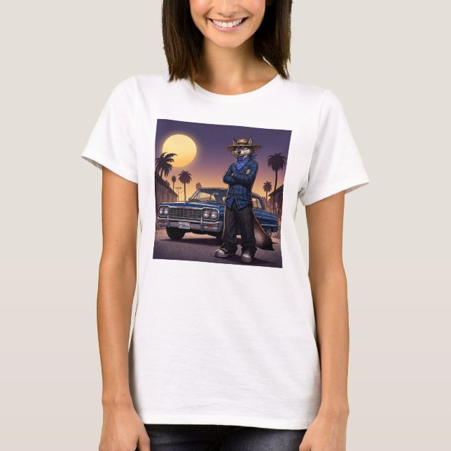 Camiseta Lobo Y Lowrider (Anverso)