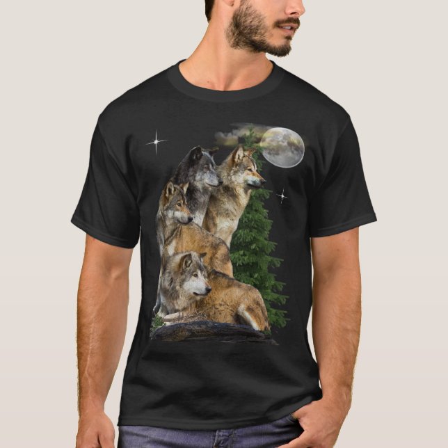 Camiseta Lobo y luna (Anverso)