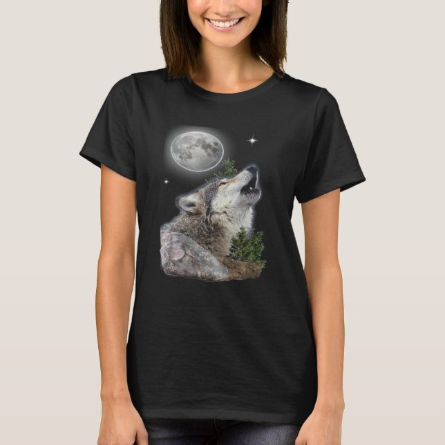 Camiseta lobo y luna (Anverso)
