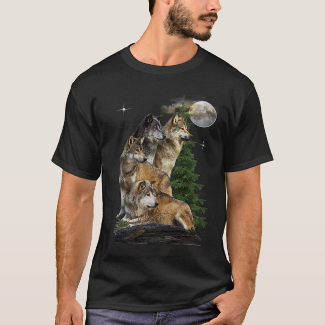 Camiseta lobo y luna (Anverso)