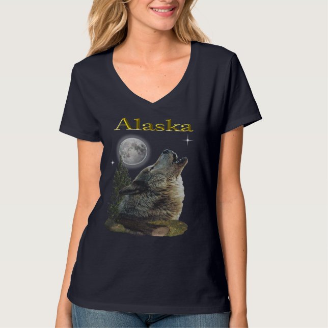 Camiseta lobo y luna (Anverso)
